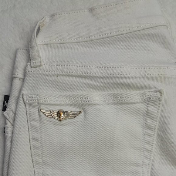 Rock & Republic Kendall White Denim Slim Jeans Size 2 - Picture 6 of 10
